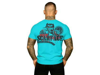 Pánské triko LEGAL LIFE Scarface tyrkys (Velikost M)