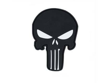 Nášivka PUNISHER velcro plastová ČERNÁ