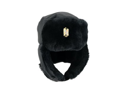 Beranice ušanka RUMUNSKÁ se znakem ČERNÁ použitá (velikost 54)