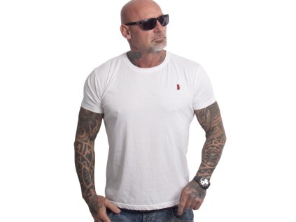 Pánské triko Yakuza Plain Regular Basic 25048 white (Velikost L)