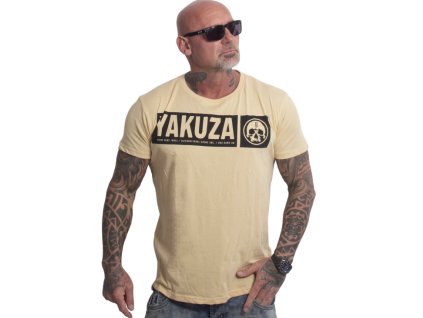 Pánské triko Yakuza Bleak Regular Basic 25046 beige (Velikost M)