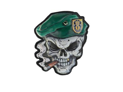 Nášivka 3D plastová LEBKA s baretem velcro