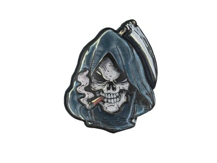 Nášivka 3D plastová LEBKA - GRIM REAPER velcro