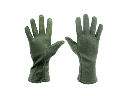 Rukavice FR prstové AČR speciální pro letecký personál ZELENÉ použité (velikost 24)