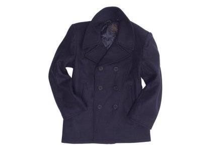 Kabát US PEA COAT vlněný TMAVĚMODRÝ (velikost 3XL)