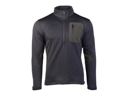 Mikina THERMO-FLEECE ¾ ZIP ČERNÁ (velikost 3XL)