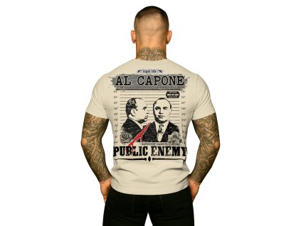 Pánské triko LEGAL LIFE AL Capone cream (Velikost M)