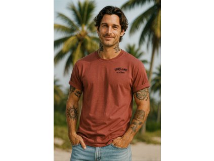 Pánské triko LEGAL LIFE Tattoo Rebels cihlová (Velikost M)