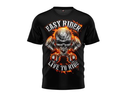 Pánské triko Public Enemy Easy Rider black (Velikost M)