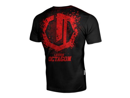 Pánské triko Legion Octagon Grunge black/red (Velikost M)