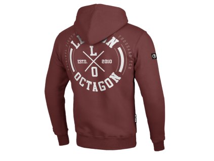 Octagon Pánská mikina s kapucí LO burgund (Velikost M)