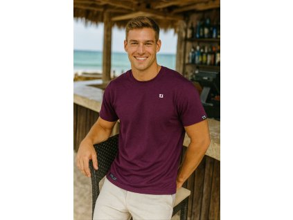 Pánské triko LEGAL LIFE Mini Logo bordo (Velikost M)