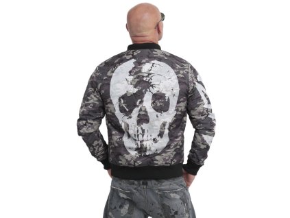 Pánská jarní bunda Yakuza Stealth skull bomber 14024 camouflage (Velikost S)