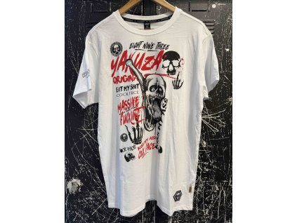 Pánské triko Yakuza Cock Face 12002 white (Velikost XXL)