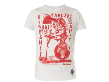 Pánské triko Yakuza Inhale 13029 white (Velikost S)