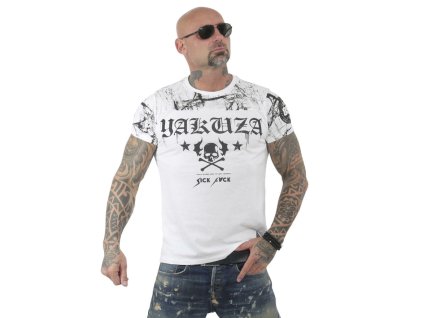 Pánské triko Yakuza Marble 13034 white (Velikost XXL)