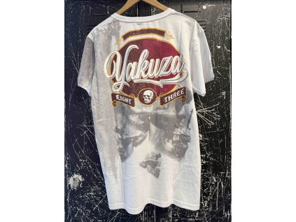 Pánské triko Yakuza Skull dust 15024 white (Velikost XXL)