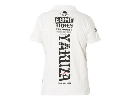 Pánské triko polo Yakuza Sometimes 15037 white (Velikost 6XL)