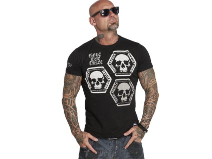 Pánské triko Yakuza Skull colection 12022 black (Velikost S)