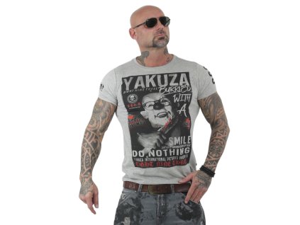 Pánské triko Yakuza Party Time 13031 grey melange (Velikost XXL)