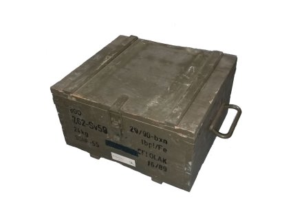 Bedna dřevěná od munice AČR 35x31x18 cm použitá II. jakost