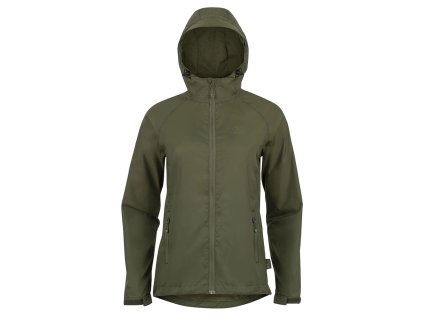 Bunda dámská STOW & GO voděodolná s kapucí skladná ZELENÁ (velikost L)