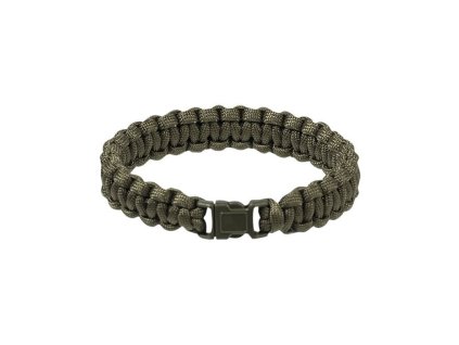 Náramek pletený PARACORD 15mm ZELENÝ (velikost L)