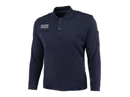 Polokošile dlouhý rukáv MARINE NATIONALE s kapsou MODRÁ (velikost 120PM)