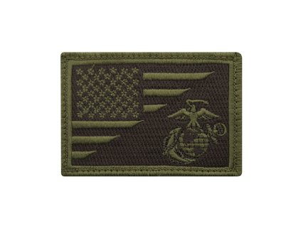 Nášivka vlajka USA/USMC velcro ZELENÁ