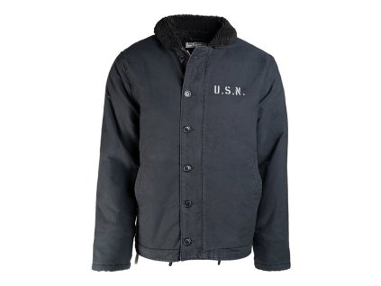 Bunda zimní s kožíškem USN N-1 MODRÁ (velikost 38)