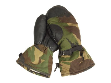 Rukavice holandské palcové s kůží DPM (velikost 10)