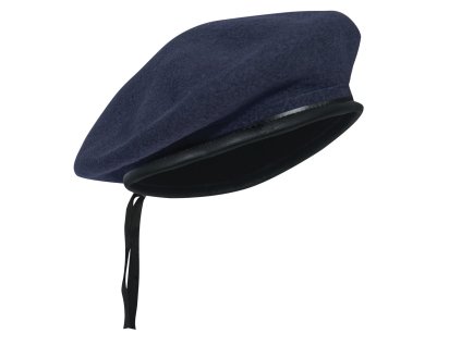 Baret MONTY vlněný TMAVĚ MODRÝ (velikost L)