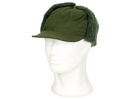 Čepice ŠVÉDSKÁ M 59 zimní s kšiltem a překrytím uší ZELENÁ (velikost 57)