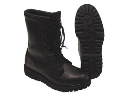 Boty US kožené zateplené ČERNÉ (velikost 6,5)