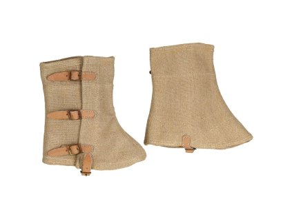 Spinky/návleky ITALSKÉ s koženými řemínky plátěné PÍSKOVÉ (velikost 1)