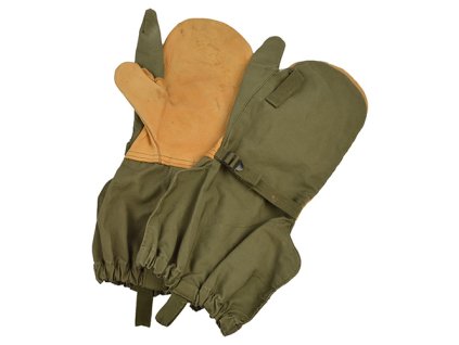 Rukavice US převlekové 1951 ZELENÉ použité (velikost L)