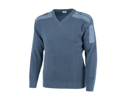 Svetr francouzský AIR FORCE střih do V MODRÝ (velikost 120)