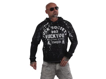Pánská mikina s kapucí Yakuza HOB 15038 black (Velikost 3XL)