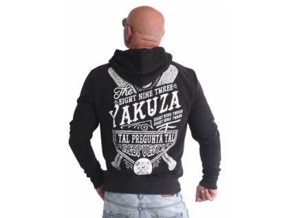Pánská mikina s kapucí Yakuza HOB 90007 black (Velikost 3XL)