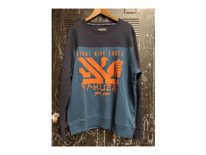 Pánská mikina bez kapuce Yakuza PB 17014 mallard blue (Velikost 4XL)