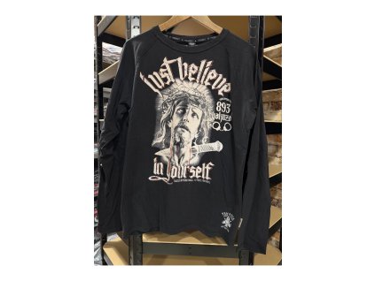 Pánské triko s dlouhým rukávem Yakuza LSB just believe 10033 black (Velikost 3XL)