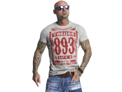 Pánské triko Yakuza TSB-11040 grey melange (Velikost S)
