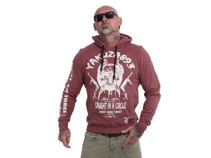 Pánská mikina Yakuza HOB-10023 marsala (Velikost S)