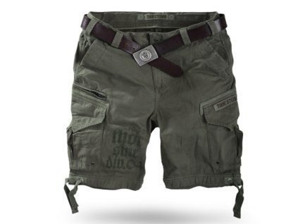Thor Steinar Kraťasy Harald olive (Velikost 3XL)
