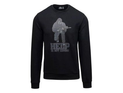 Mikina HELP IS NOT COMING ČERNÁ (velikost 3XL)