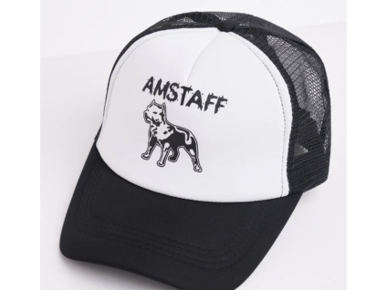 Amstaff Logo Mesh Cap Black White (Velikost one size)