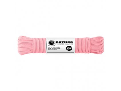 Šňůra PARACORD polyester 550LB ø 4 mm / 30 m RŮŽOVÁ
