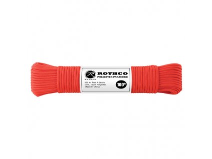 Šňůra PARACORD polyester 550LB ø 4 mm / 30 m ČERVENÁ