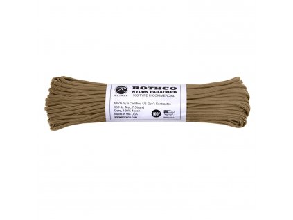 Šňůra PARACORD nylon 550LB ø 4 mm / 30 m COYOTE BROWN