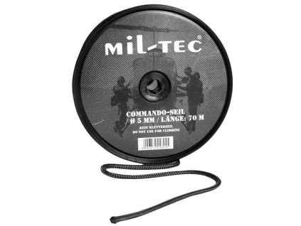 Šňůra COMMANDO ø 5 mm / 70 m ČERNÁ